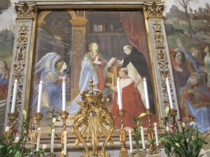 Annunciation, Filippino Lippi, Carafa Chapel